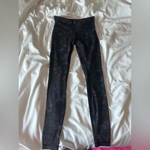 Lululemon leggings with floral design
